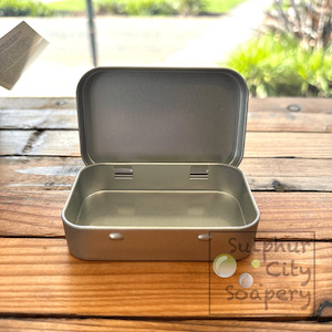 Soap Accessories: Aluminium storage container.