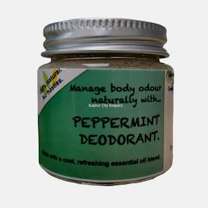 Natural Deodorants: Peppermint natural deodorant.