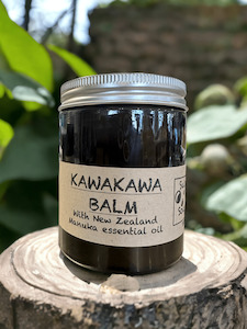 Skin Care: Kawakawa Balm, 140g in amber glass jar.