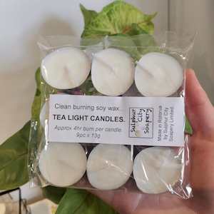 Soy Candles: Soy wax tea light candles 9pc