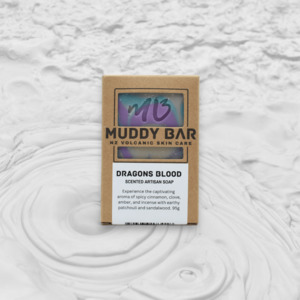 Muddy Bar Soap: DRAGONS BLOOD SOAP, with volcanic clay.