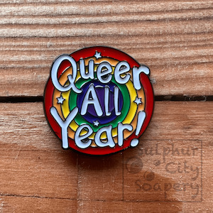 Proud As Punch: Queer all Year - Pride Pin.