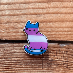 Proud As Punch: Trans cat - Pride Pin.