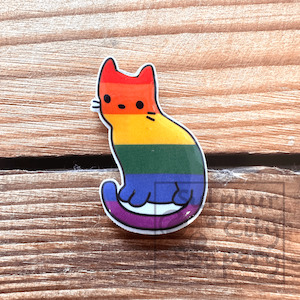 Proud As Punch: Pride cat - Pride Pin.