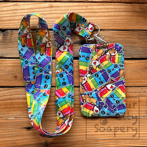 Proud As Punch: Rainbow in a bottle, Pride lanyard.