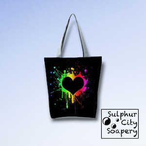 Proud As Punch: Pride Tote Bag - Love Heart Paint Splash