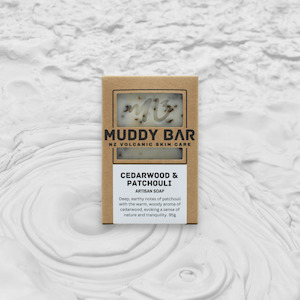 CEDARWOOD & PATCHOULI SOAP, with volcanic clay.