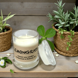 Lemongrass pure essential oil soy candle. 50g