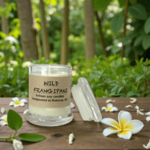 Soy Candles: Wild Frangipani scented soy candle. 50g