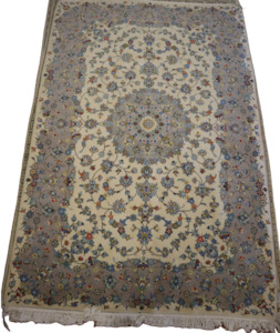 Hand Knotted Persian: Blue Spring - Hand-knotted Persian Rug