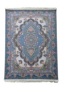 1200 Reeds: Blue Floral Arch - Persian Rug