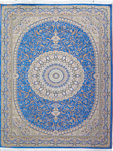 Persian Rugs Non Slip: Azure Shah - Jacquard Persian Rug