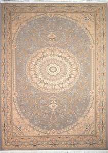 Persian Rugs Non Slip: Light Gray Shah - Jacquard Persian Rug