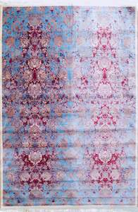 Persian Rugs Non Slip: Faded Blues - Plush Persian Rug