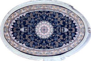 Scatter Rugs: Oval Fleur-De-Lys II