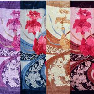 Double Blankets: Red Swirl - Mink Blanket (Double)