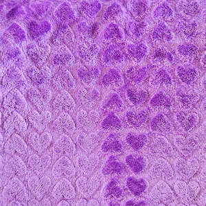 Purple Hearts - ‘Tisa’ Mink Blanket  (Double)