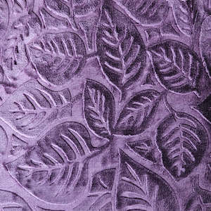 Single Blankets: Purple Leaves - ‘Chica’ Mink Blanket (Single)