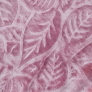 Pink Leaves - ‘Chica’ Mink Blanket (Single)