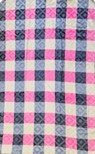 Pink Check - 'Ronja' Mink Blanket (Single)