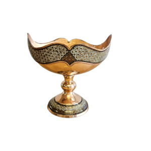 Copper Decor: Tawny Mosiac - Copper Whale Fluke Bowl