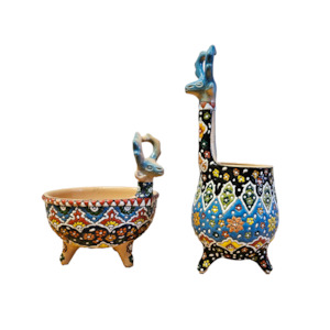 Ceramic Decor: Deer Sweetmeat Bowl