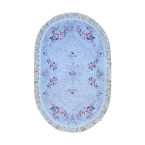 Persian Accent Mats: Pink Floral - Oval Mat