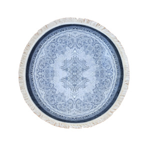 Leafy Gray - Circle Mat