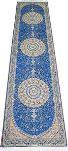 Hallway Runners: Hall Runner Jacquard Blue (Med)