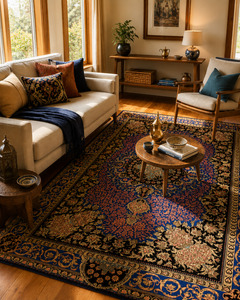 Sapphire Crown Rug - Persian rug