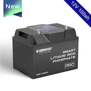 Renogy: 12V 100Ah Pro Deep Cycle Lithium Iron Phosphate Battery w/Bluetooth & Self-heating Function