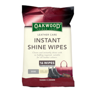 Oakwood: Oakwood Leather Care Instant Shine Wipes 16PK