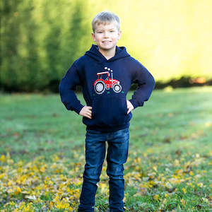 British Country Collection: British Country Collection Big Red Tractor Childrens Hoodie