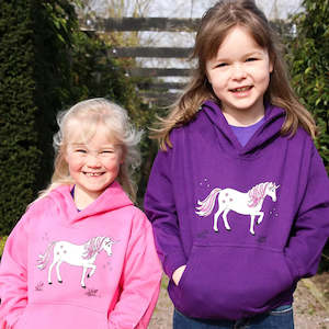 British Country Collection: British Country Collection Dancing Unicorn Childs Hoodie