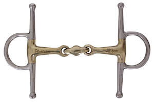 Platinum German Silver Double jointed Full Cheek Eggbutt Bit with Lozenge