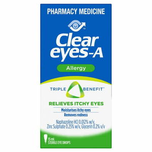 Products: Clear Eyes Allergy A Drops 15ml