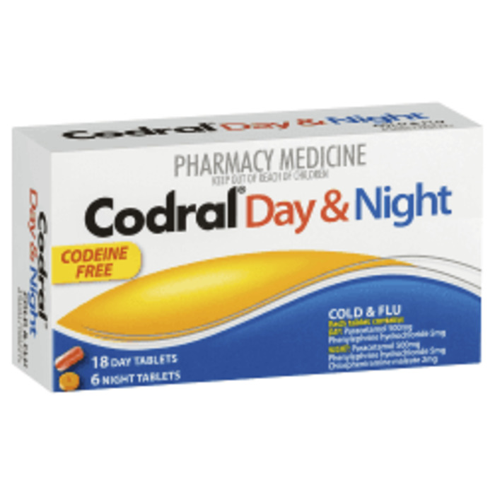 Products: Codral Day/Night Codeine Free 24 Tablets