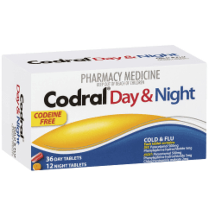 Products: Codral Day/Night Codeine Free 48 Tablets
