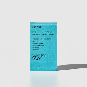 Skincare Body: Ashley + Co Mini Bar Soap - Bubbles + Polkadots