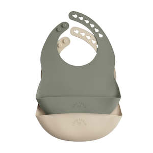 Best Under 50: Tiny Table Baby Bibs 2-Pack - Olive + Sand