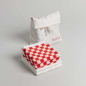 BAINA Face Cloth Set 03 - Paloma Sun/Ecru + Ivory