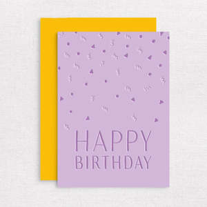 Inker Tinker Mini Card - Happy Birthday Lavender