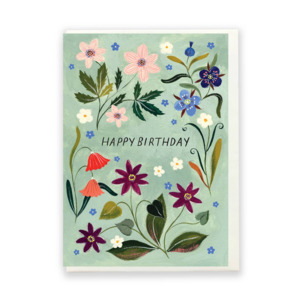 Discount Allowed: Flora Waycott Card - Birthday Floral (Portrait)