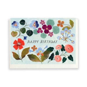 Flora Waycott Card - Birthday Floral (Landscape)