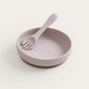 Tiny Table Plate + Spork - Petal