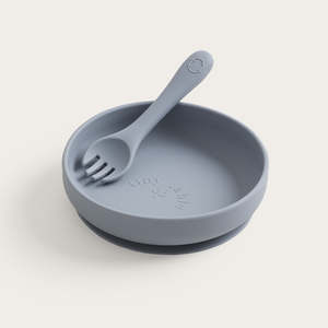 Tiny Table Plate + Spork - Pebble