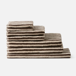 Citta: Citta - Wide Stripe Towel Range - Cocoa
