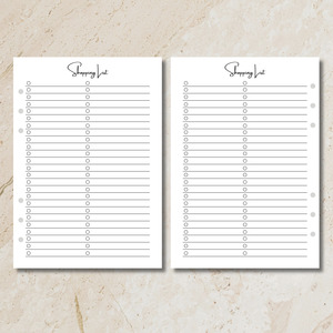 Sunday Series - Shopping List