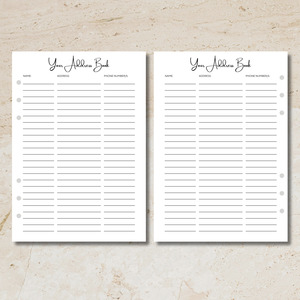Sunday Series - Address Book