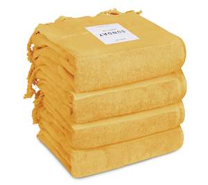 Beach Towel Sets: Golden Beach Towel Set of 4